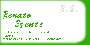 renato szente business card