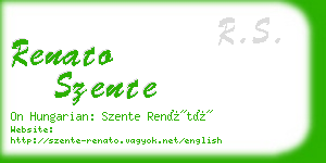 renato szente business card